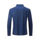 thumbnail image 5 of Blusa y camisa de manga larga con cuello vuelto para hombre, informal, de manga larga, con cremallera y solapa a rayas, blusa de manga larga con cuello vuelto, blusa de poliéster para hombre, 5 of 9