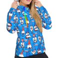 thumbnail image 5 of Yiaed Gnomes in USA Print Womens Casual Hoodies Crew Neck Long Sleeve Sweatshirts With Pocket Pullover Tops Women's Hooded Sweatshirt-X-Large, 5 of 5