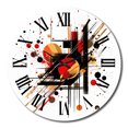 thumbnail image 2 of Designart "Abstract Symphony in Red and Black II" Abstract Oversized Wall Clock, 2 of 6