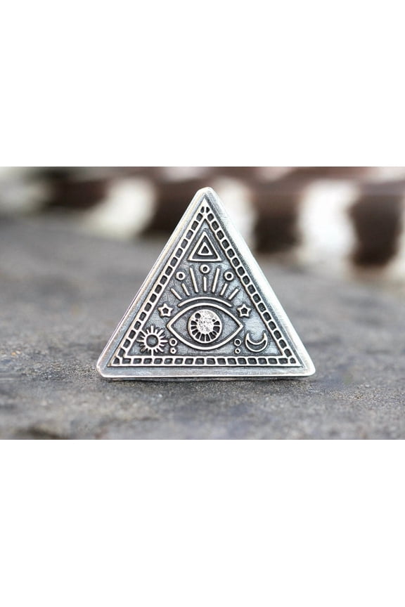 - Sterling Silver Evil Eye Handcrafted Ring Celestial Jewelry, Durable Spiritual Protection, Unique Occult Fashion Band