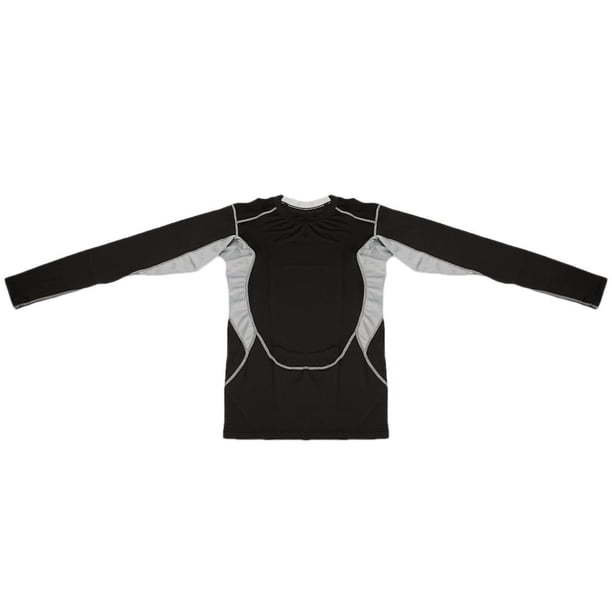 Camiseta deportiva de manga larga para entrenamiento de gimnasio con capas base de compresión para hombre METRO