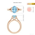 thumbnail image 5 of Angara Natural 2.2 Ct. Aquamarine Solitaire Ring in 14K Rose Gold for Women (Ring Size: 6.5), 5 of 9