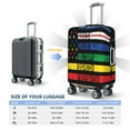 thumbnail image 4 of Lsque Thin Green Line With USA Flag Printed Luggage Cover, Travel Luggage Protector,Scratch and Dirt Resistant, Fits 18-32 Inch Luggage-Small, 4 of 7