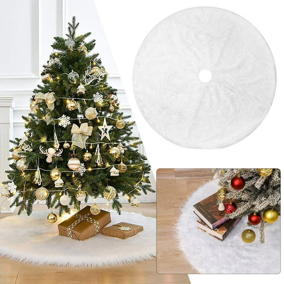 Christmas Decor Carpet Christmas Tree Plush Skirt Decoration For Merry Christmas Party Christmas Tree Skirt Decorations Polyester carpet