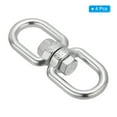 thumbnail image 3 of Uxcell Double Ended Swivel Eye Hook M4 Working Load 65kg/143 lbs 316 Stainless Steel Eye to Eye Swivel Shackle 4Pcs, 3 of 6