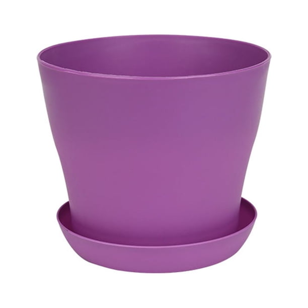 Paquete de 12 macetas de plástico para vivero de flores, plantas de interior al aire libre para su habitación, oficina, decoración de jardín con apertura de bandeja Ormromra CPB-US-DYP15-4