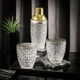 thumbnail image 5 of 3 Pcs Cocktail Shaker Set, Dingrich 13.5oz Glass Cocktail Shaker, Martini Shaker with Stainless Steel Lid & Strainer, Measuring Jigger & Mixing Spoon for Beginners (Gold), 5 of 8