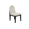 thumbnail image 2 of Elegant Comfort Dining Chairs White Fabric Upholstered Seat Sleek Black Frame 4pc Side Chairs Dning Room Furniture, 2 of 8