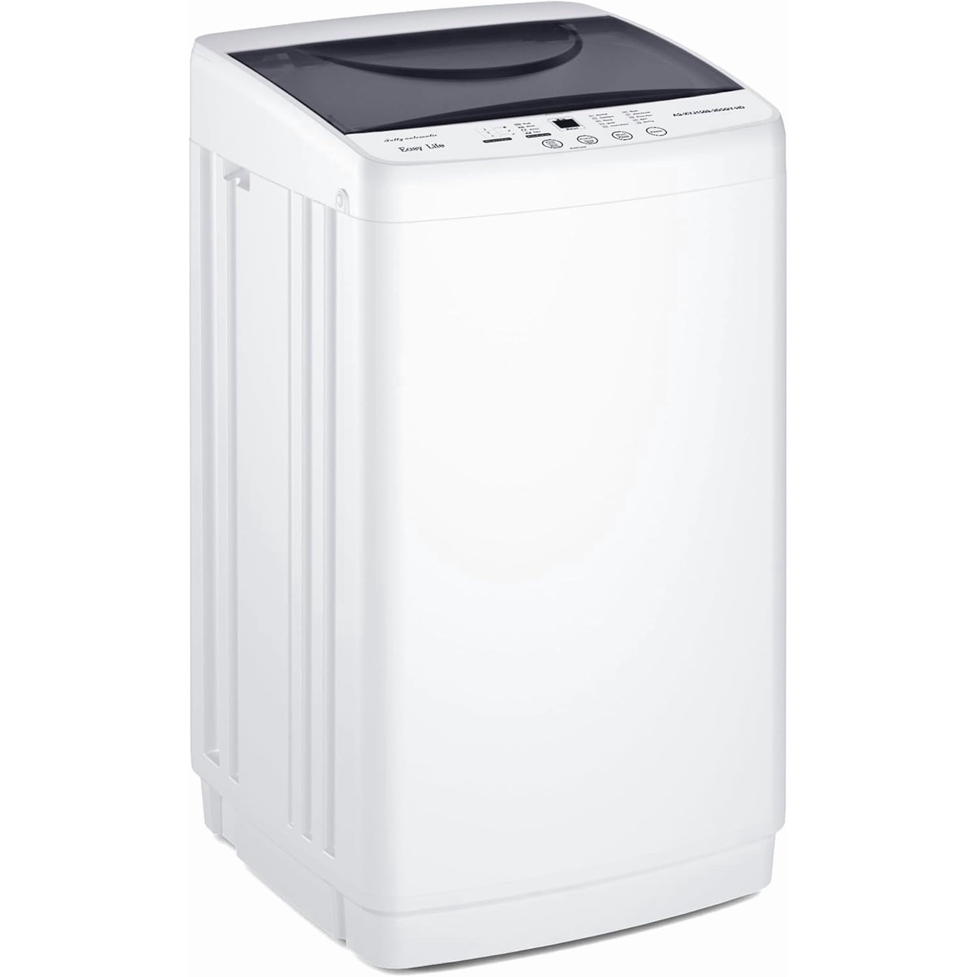 TINKLE WELL Portable Washing Machine, 7.7 lbs Full Automatic Compact Mini Washer, 10 Wash Cycles, LED Display, Auto Balance Detection for Apartment, Dorm, RV & Home, White