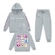 thumbnail image 1 of Pop cazadora para niña Hooded Sweatshirt Set,Soft Streetwear Pullover,Cute Long Sleeve Hoodie for Fall Winter （Gray）, 1 of 2