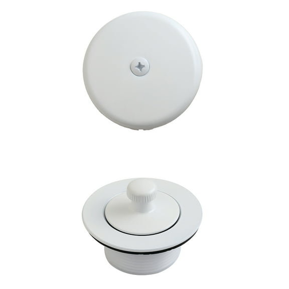 Kingston Brass DLT5301AWH Twist and Close Tub Drain Conversion Kit, White