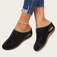 thumbnail image 2 of Clogs for Women with Rubber Sole And Distressed Faux Upper, Mule Slippers, 1 Pc, 2 of 6