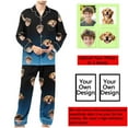 thumbnail image 2 of Buttons for Pants Mens Long Sleeve Men Casual Turndown Button Turndown Gradient Print Long Sleeve Blouse And Trousers Elastic Waisted Pants Set Casual Pants for Men Long Sleeve Blouse, 2 of 9