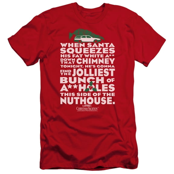 Christmas Vacation - Jolliest Bunch - Premium Slim Fit Short Sleeve Shirt - Small