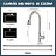 thumbnail image 2 of Llaves para Fregadero de Cocina, Grifo de Cocina Extraíble, Llave de Agua para Tarja, Monomando para Fregadero, con Modelos Calientes y Fríos, Mezcladora para Cocina,Plata, 2 of 5