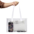 thumbnail image 3 of Bolsa Tote Popgear, Transparente, Horizontal con Asas Blancas, 3 of 3
