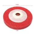 thumbnail image 3 of Disques de Polissage en Fibre de Nylon Rouge 4 Pouces Disque Abrasif pour Polissage de Métal, 3 of 9
