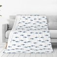 thumbnail image 1 of Balery Cute Shark Manta de Felpa Suave y Acogedora – Cobija de Franela Aterciopelada para Cama, Lavable y Cálida para Sofá, Mascotas, Transpirable-50"x40", 1 of 7