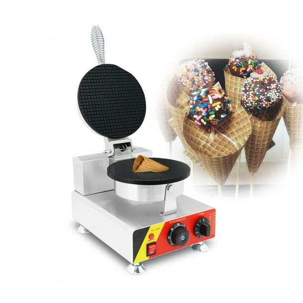 INTBUYING 110V Single Head Electric Ice Cream Waffle Cone Maker
