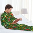 thumbnail image 6 of Lsque Cute Christmas Stocking Bear Pattern Long Sleeve Pajama Set for Men - Soft 2-Piece Sleepwear and Loungewear Set with Pockets, Comfy Nightwear-Medium, 6 of 7