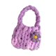 thumbnail image 5 of Bolso de crochet para mujer, con asa superior, elegante y suave, para fiesta de trabajo. violeta, 5 of 9