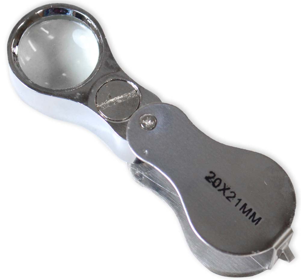 10x 21mm Jeweler's Loupe 2 Ultra Bright LED Lights In Fitted Case