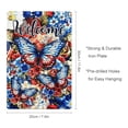 thumbnail image 3 of Welcome Patriotic Butterfly Metal Sign 12x8 Inch with Red White & Blue Butterflies, Stars & Stripes, Festive Florals Outdoor Decor for 4th of July, Memorial Day Wall Decor For Bar Garage Man Cave Cafe, 3 of 8