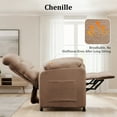 thumbnail image 4 of Miniyam Power Recliner Chair in Brown, Full Steel Frame & 7-Zone Support with Wired Memory Remote for Home Theater, 4 of 11