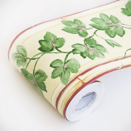 Spring Vines - Self-Adhesive Wallpaper Borders Home (Best Way To Take Wallpaper Border Off)