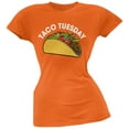 thumbnail image 1 of Cinco de Mayo - Taco Tuesday Orange Soft Juniors T-Shirt, 1 of 1