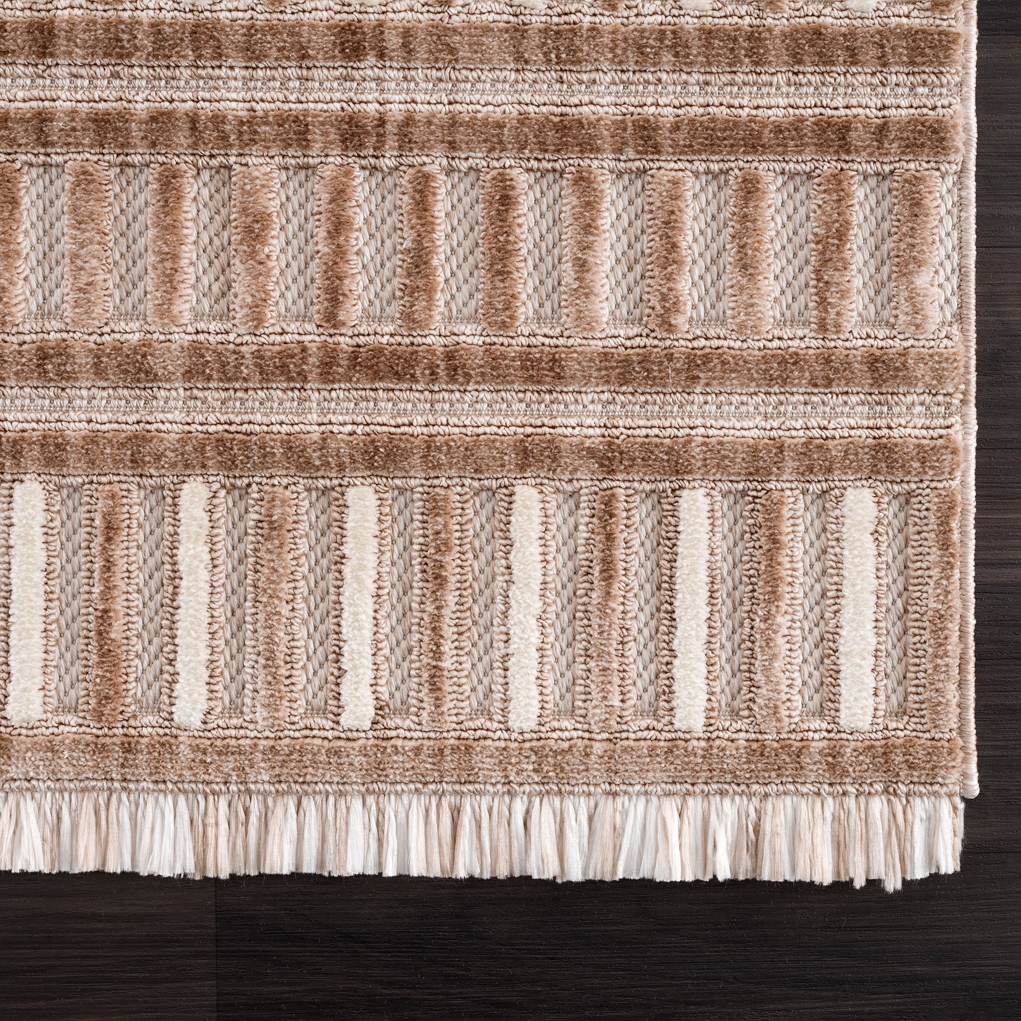 United Weavers Keya Naaz Modern Geometric Accent Rug, Brown, 1'10" x 3'