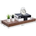thumbnail image 2 of WELLAND 24 inch Mission Floating Shelves Wall Mounted Shelves Display Rack, 23 3/4"L x 9 1/4"D x 2"T, Walnut, 2 of 8