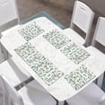 thumbnail image 2 of Placemat PVC Weave Table Mats Set of 4, Durable Scratch Resistant Waterproof Oil-Proof Dining Table Heat Stain Resistant Placemats for Home Decoration, Green Leaf Butterfly, 2 of 6