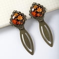 thumbnail image 3 of Maple leaf Vintage Copper-Colored Lace Bookmarks: Stainless Steel Reading Accessories, for Book Lovers and Gifts; Set of 2 Bookmarks, 3 of 5