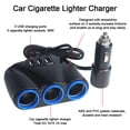 thumbnail image 2 of 12V Car Cigarette Lighter Socket Splitter 3.1A USB Charger Outlet Power Adapter, 2 of 6