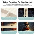 thumbnail image 3 of Christmas Snowman Retro Travel Portable Square Jewelry Box Earring Necklace Bracelet Holder Display Case Organizer Box, Decorative Jewelry Stand Storage Box, 3 of 6