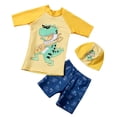 thumbnail image 5 of MEZZALL Kids Swimsuit Boys Summer Swimwear With Cartoon Dinosaur Print Sun Protective One-Pieces Monokini And Short Sleeve O-Neck Rash Guard Tops Beach Suits Kids Relaxed Fit Bathing Suit Beachwear, 5 of 5