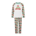 thumbnail image 2 of Elippeo Christmas Family Pajamas Matching Set Letter Print Raglan Sleeve Tops and Elastic Pants Loungewear Soft Sleepwear, 2 of 10