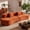 Orange-1, variant on Convertible Sleeper Sofa Bed,82" L Shaped Sectional Couch with Pull Out Bed, Storage Chaise & Reversible Lounge, Compact Linen Sectional Sofa for Small Space Apartment Living Room