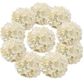 thumbnail image 2 of Flojery Silk Hydrangea Heads Cabezas de flores artificiales con tallos para la decoración de la boda en el hogar, paquete de 10 (champán) Flojery Flores Artificiales, 2 of 2