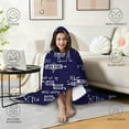 thumbnail image 4 of Wearable Blanket,Math Equations Engineering Diagrams Navy Pattern Hooded Wearable Flannel Blanket for Adults & Teens,Winter Poncho Shawl Wrap Cape Cozy Anti-Pill,50"x60", 4 of 5