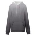 thumbnail image 4 of ShomPort Womens Oversized Sweatshirts Gradient Color Fleece Hoodies Long Sleeve Pullover with Pocket (Gray 58), 4 of 5