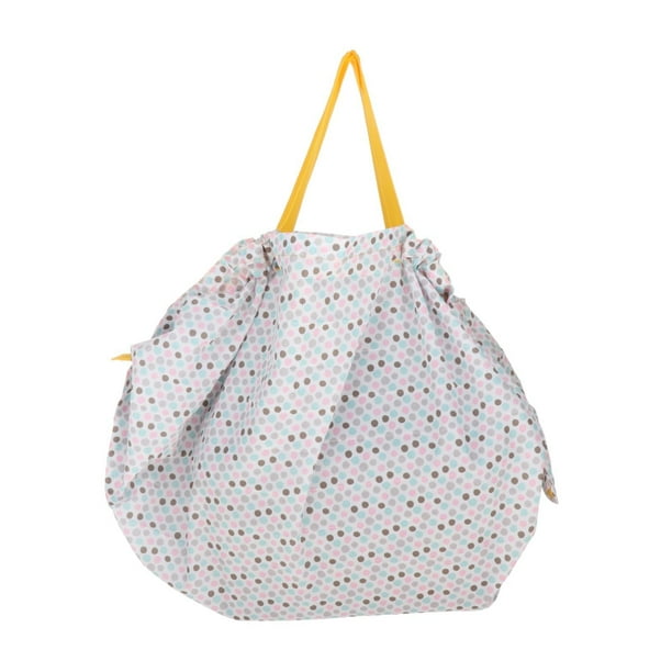Bolsa de almacenamiento de de moda reutilizable Bolsa impermeable plegable con cremallera de comestibles para alimentos Pequeños puntos BLESIY Bolsa de compras plegable