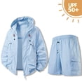 thumbnail image 2 of 2 Packs Summer Sun Protection Hoodie for Womens Front Zipper Sun-Protective Clothing Upf 50+ Long Sleeve Tops Rash Guard UV SPF T-Shirts Athletic Stretch Shorts SPF Hiking Tops Outdoor 2025, 2 of 5