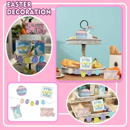Home Decor Home Tray Decorative Easter Decoration Tiered Ornament Home Decor Home Decor Gifts
