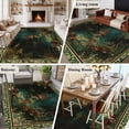 thumbnail image 5 of Large Area Rugs for Living Room Bedroom, Forest 5'x8' Rug Washable Carpet Runner Indoor Outdoor, Spring Oil Painting Country Cabin Trees Flower Non Slip Floor Mats Rug for Kitchen, Bathroom, 5 of 8