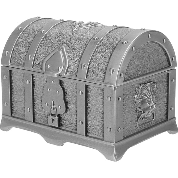 DINHEAROM Women Vintage Style Alloy Jewelry Box 1 Pack Small Trinket Storage Case