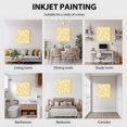 thumbnail image 6 of Framed Canvas Wall Art for Living Room Yellow Geometric Wall Decor, Abstract Moroccan Texture Aesthetic Paintings for Bedroom Office Kitchen Bathroom, Ready to Hang Artwork Wall Pictures 8x8 Inch, 6 of 9