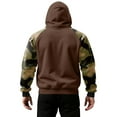 thumbnail image 5 of Men’s Pullover Hoodie with Raglan Camouflage Sleeves and Adjustable Drawstring Hood for Everyday Wear Light Brown XL, 5 of 5