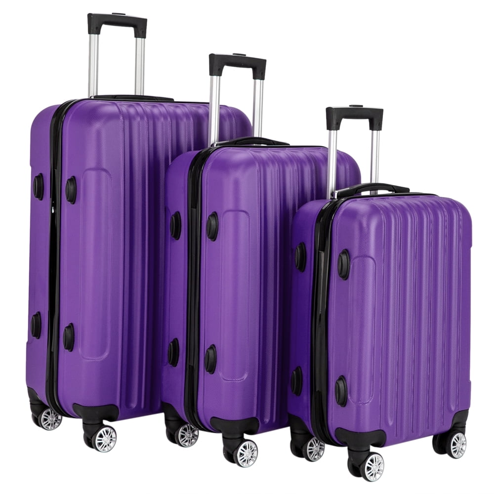 Pink Set Kono Luggage Sets of 3 Piece Lightweight 4 Spinner Wheels Hard Shell Trolley Case 20/24/28